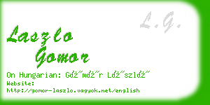 laszlo gomor business card